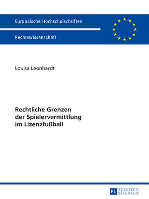 cover image of Rechtliche Grenzen der Spielervermittlung im Lizenzfußball